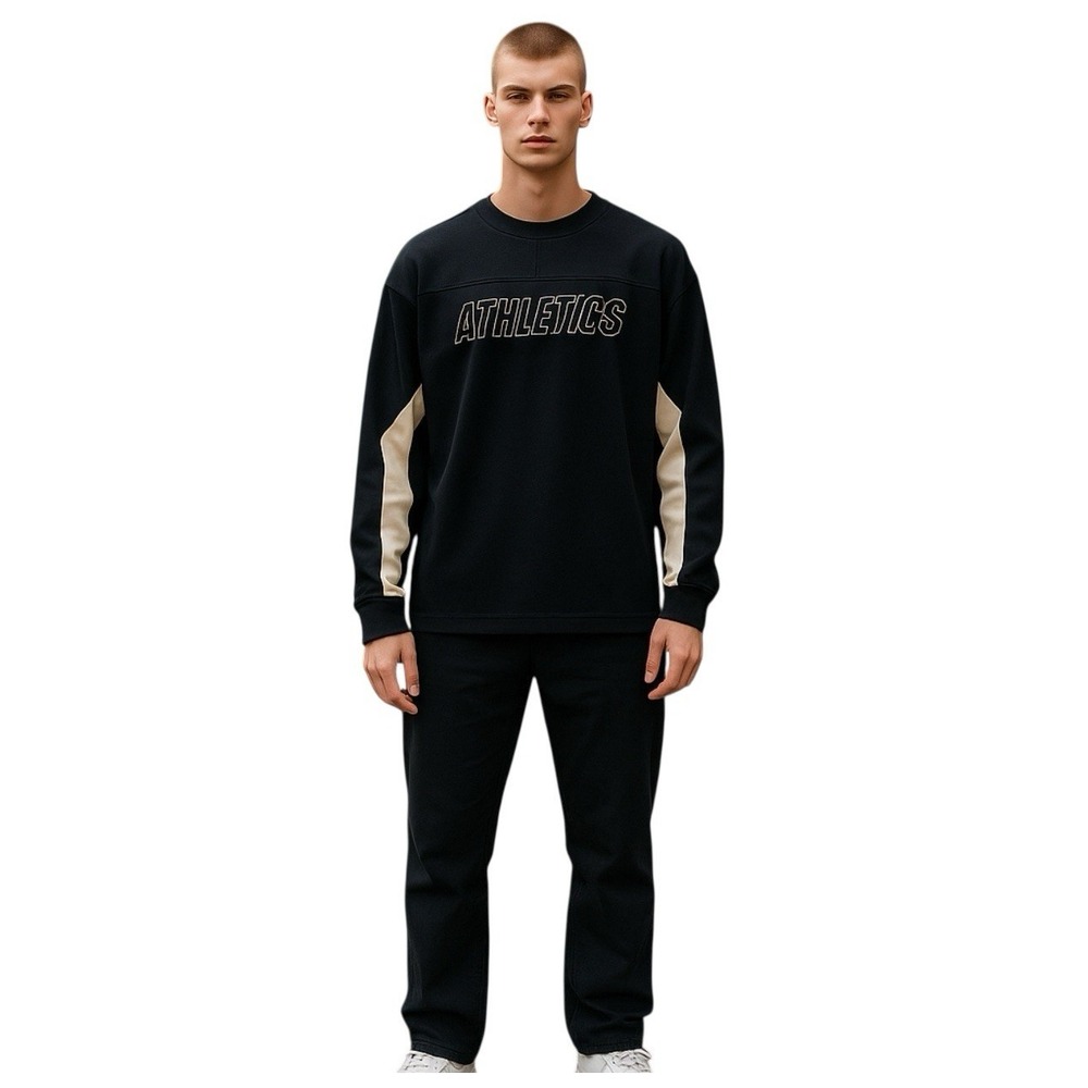 Nike Shirt Mens L Black White Athletics‎ Athleisure Graphic Spell Out Pullover